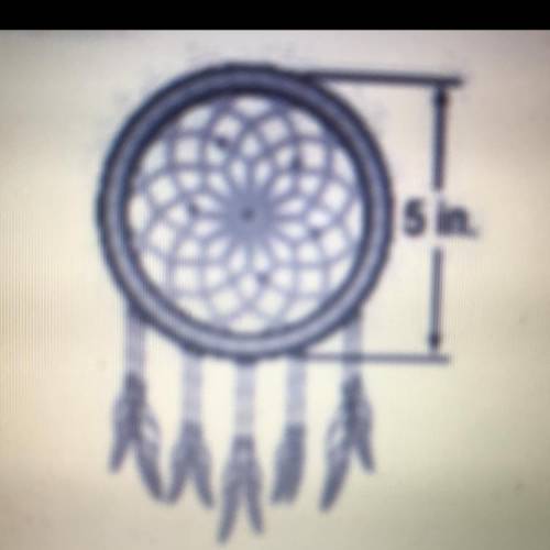 Which measure is the closest to the circumference of the dream catcher shown below?

Use 3.14 as a