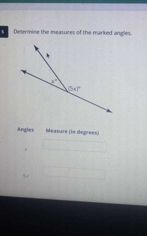 Determine the measures of the marked angles​