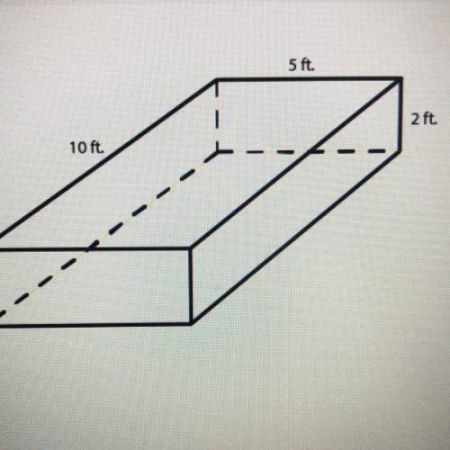 The volume of this rectangle prism=____ft3.