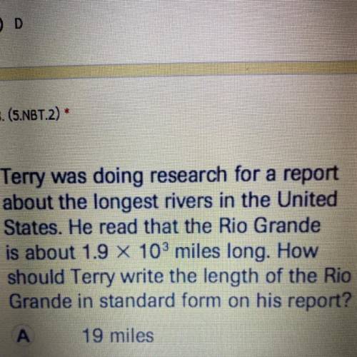 Terry was doing research for a report

about the longest rivers in the United
States. Ha read that