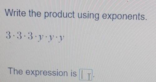 Write the product USING EXPONENTS ​:)