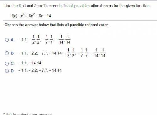 Use the Rational Zero Theorem to list all possible rational zeros for the given function

PLZ help