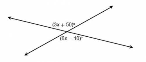 What is the value of x? 
Enter your answer in the box.
x = []