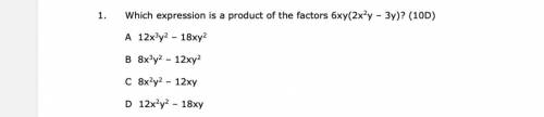 Which expression is a product of the factors 6xy(2x
