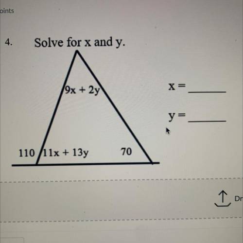 Please help.
solve for x and y
show work