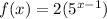 f(x)=2(5^{x-1})
