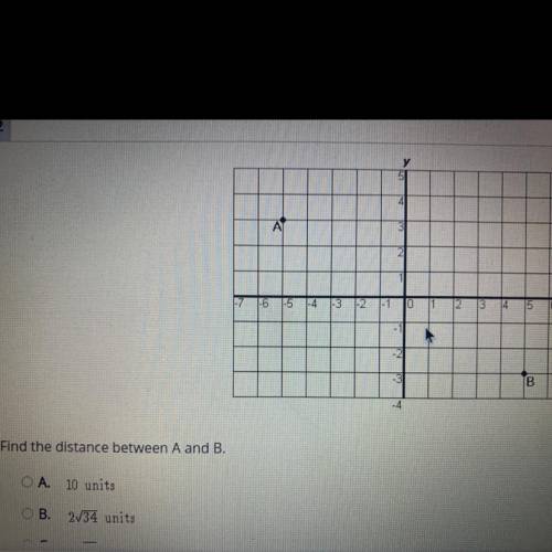 Find the distance between A and B.
Ahh I need help