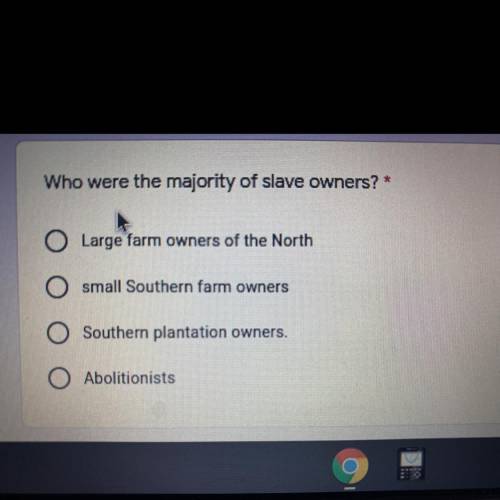 Who were the majority of slave owners￼