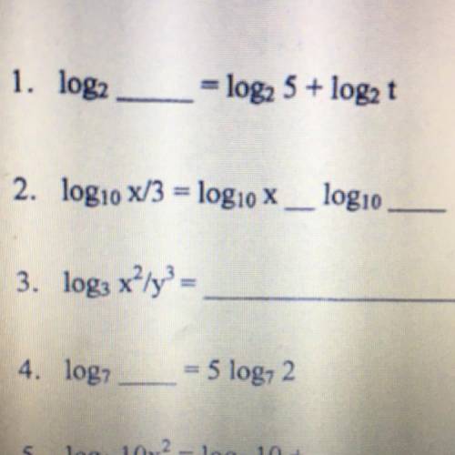 2. log10 x/3 - log10 x_log10