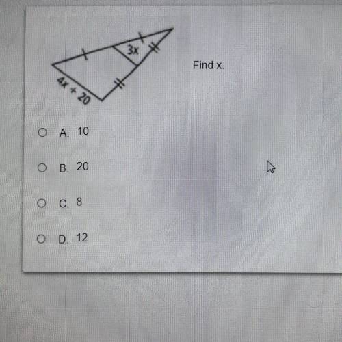 Find x. (More info in pic)
