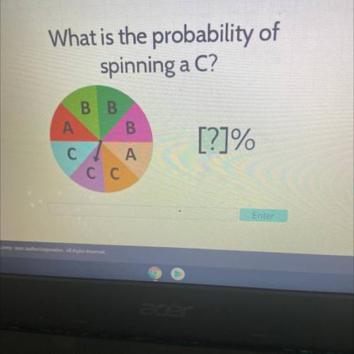 What is the probability of
spinning a C?
В В
А
В
СА
СС
[?]%