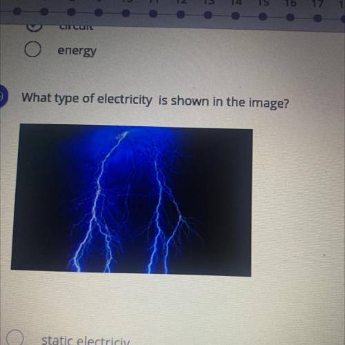 What type of electricity is shown in the image?

static electricity
current electricity
electric c