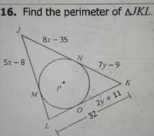 How would I find the perimeter? Thank you!​
