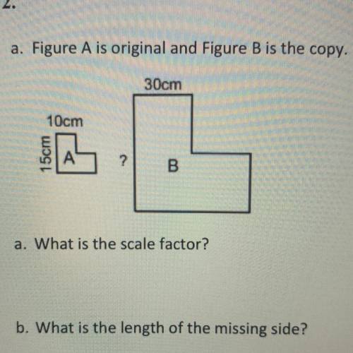 ( HELP ASAP. ) 
What is the scale factor? What is the length of the missing side?