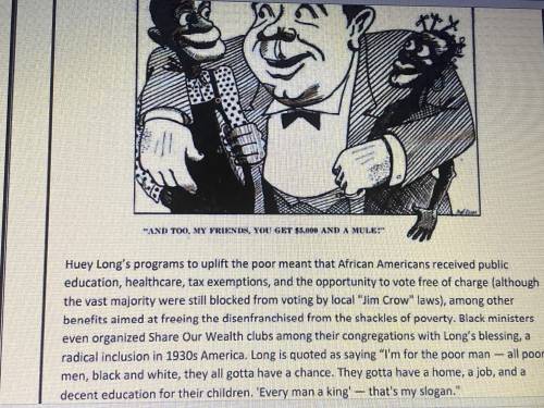 Based on source 9 how did Long's programs help the African American population of Louisiana?

A. L