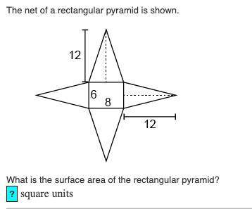 What is the surface area of the rectangular pyramid?