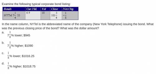 Examine the following typical corporate bond listing:

In the name column, NYTel is the abbreviate