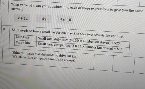 Answer these two year7 math questions thank you
