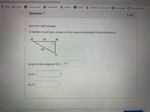 What is angle G and angle J