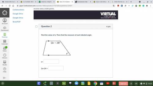 Pleasee help find the value of x then find the measure of each angle