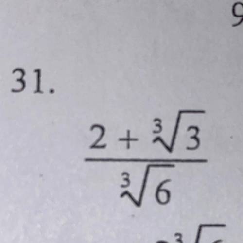 Can someone show me the steps to solving this 
(Rationalizing Denominator)