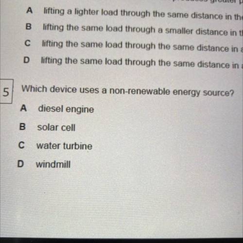 Which device uses on a non-renewable energy saurce?
