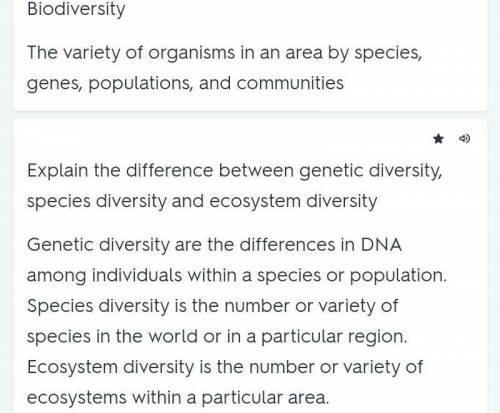 Explain the difference between ecosystem diversity species diversity and genetic diversity