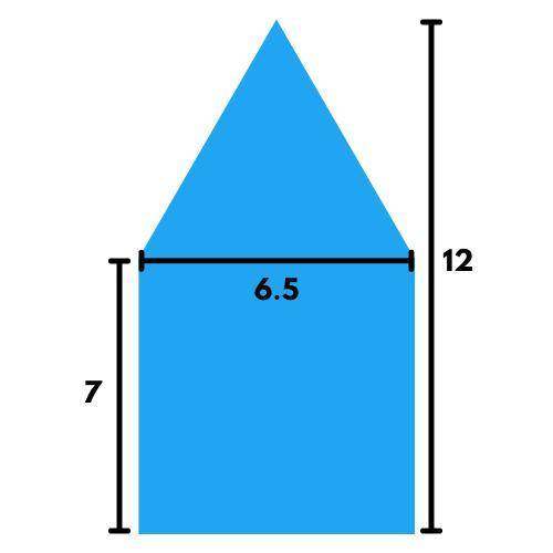 What is the area of the following composite shape?
a 84.5
b 546
c 78
d 61.75