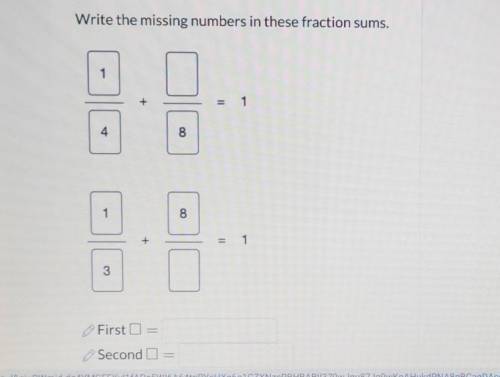 Write the missing numbers in these fraction sums. ​