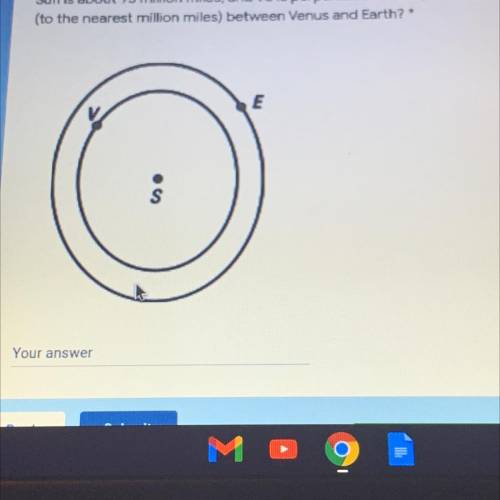 In the diagram, represents the location of the Sun, V represents the location of Venus, and E repre