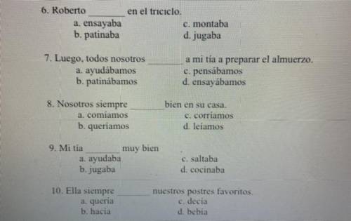 Spanish Imperfect tense: Regular verbs