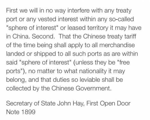 Use the quote above to answer the following question

What was Secretary of State John Hay attempt