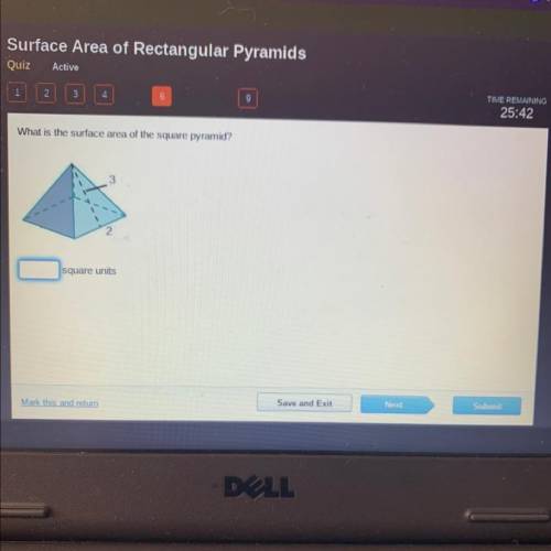 What is the surface area of the square pyramid?
Please Help