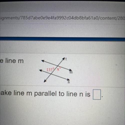 What value of x will make m parallel to line n