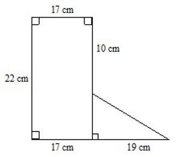 What is the perimeter of the composite figure?

119.5 cm
107.5 cm
85 cm
97 cm