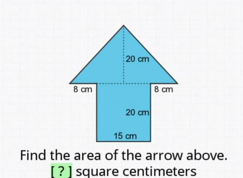 What is the area of the arrow.