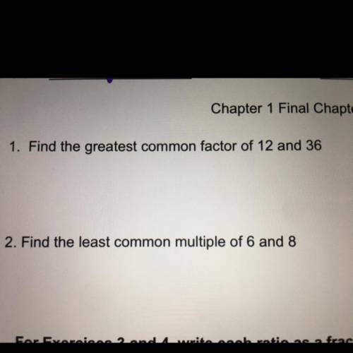 Find the greatest common factor of 12 and 36