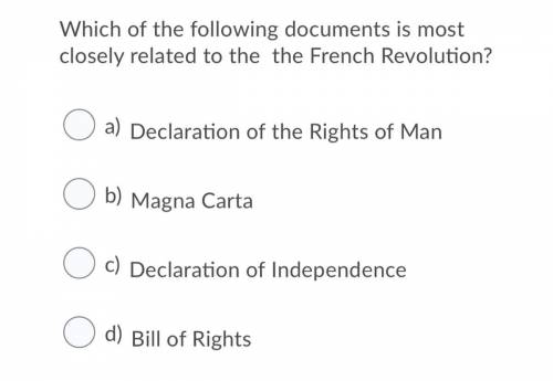 Which of the following documents is most closely related to the the French Revolution