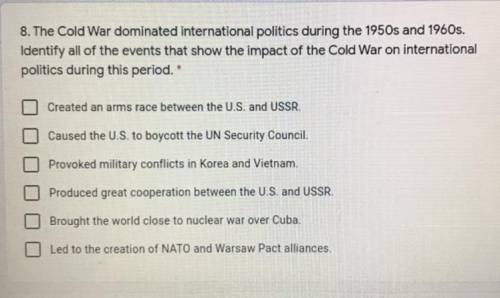 Cold War Question #8