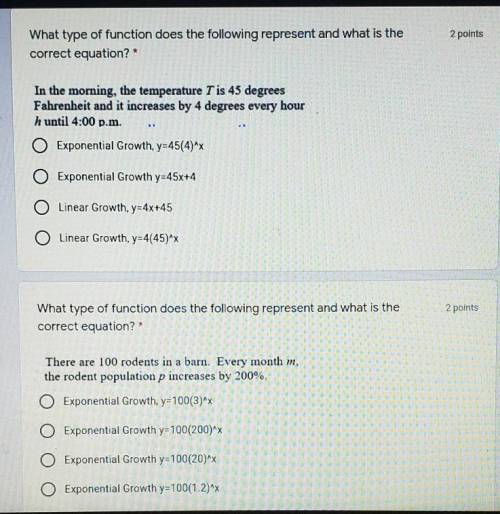 What type of function does the following represent and what is the correct equation?

Can u plsss