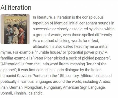 What is alliteration​
