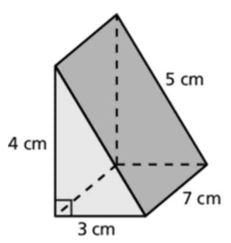 Find the volume and surface area of the prism.