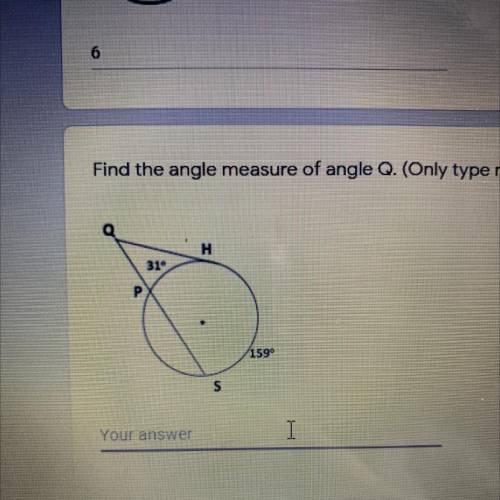 Help ASAP 
You’re finding the angle measure of angle Q