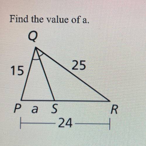 Find the value of a. Explain