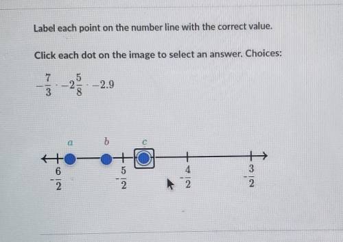 Label each point on the number line with the correct value. Click each dot on the image to select a