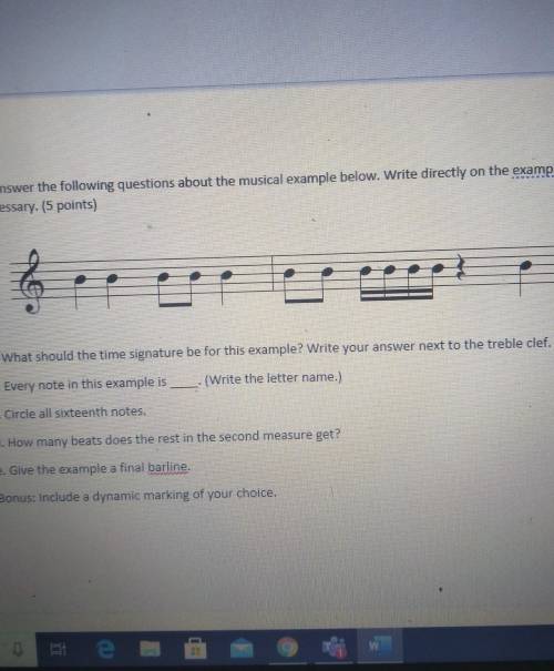 4. Answer the following questions about the musical example below. Write directly on the example as