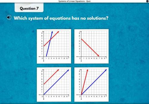 Which system of equations has no solutions? (Systems of Linear Equations - Quiz I-ready)