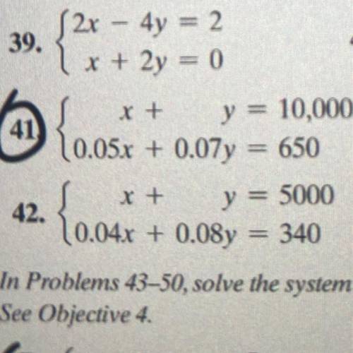Solve the circled problem using substitution