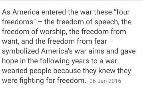 What is the reason behind the four freedoms speech​