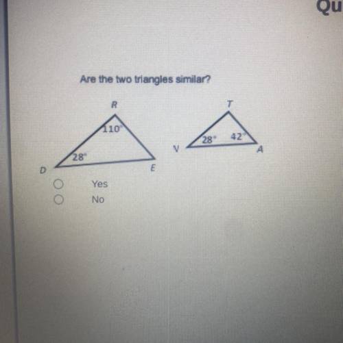 Are the triangles similar help.
